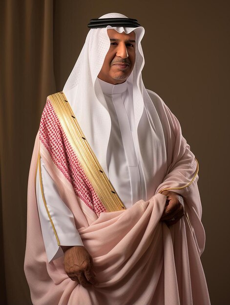 a man in a sari holding a sari