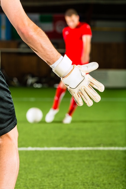 Man scoring a goal