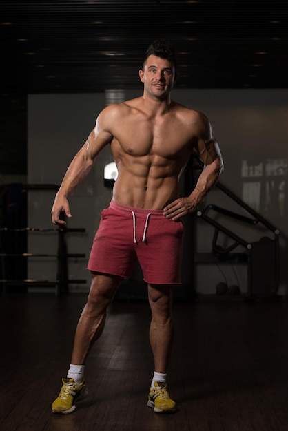 Man Showing Abdominal Muscle