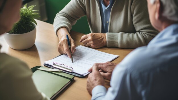 Man signing contract Created with Generative AI technology