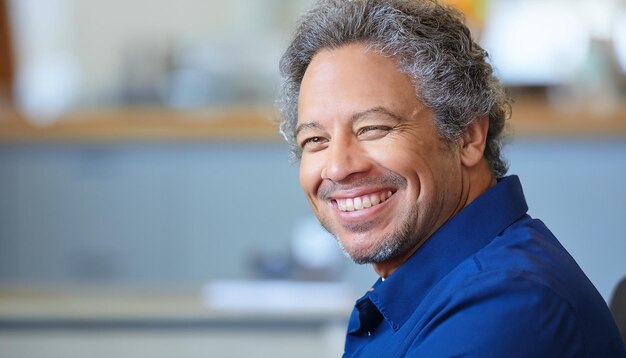 man smiling at the camera