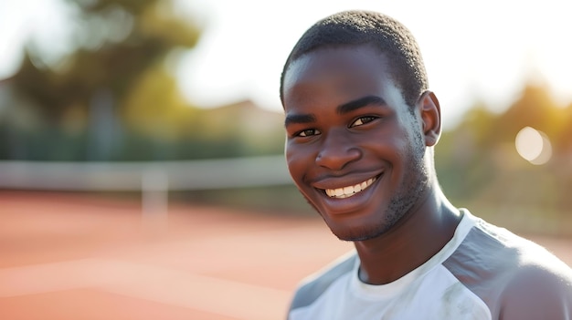 a man smiling with a smile on his face