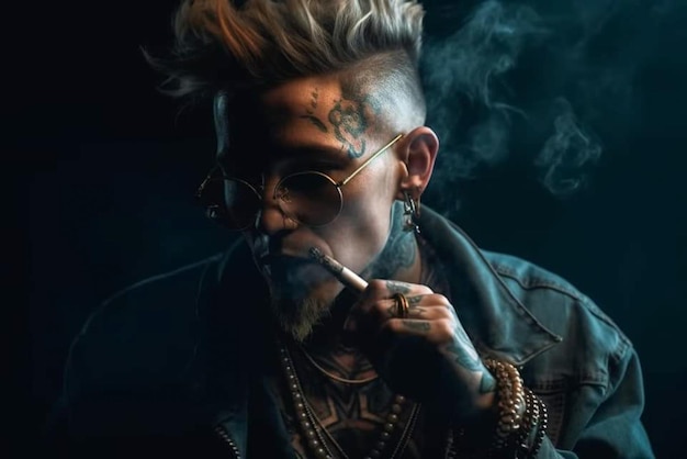 Download Tattooed Boy With A Smoldering Look | Wallpapers.com