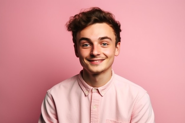 a man on solid color background with a Smile facial expression