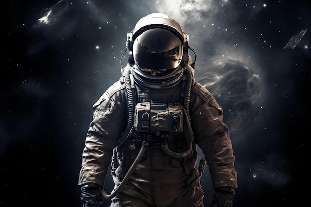 A man in a space suit with a space suit on the cover.