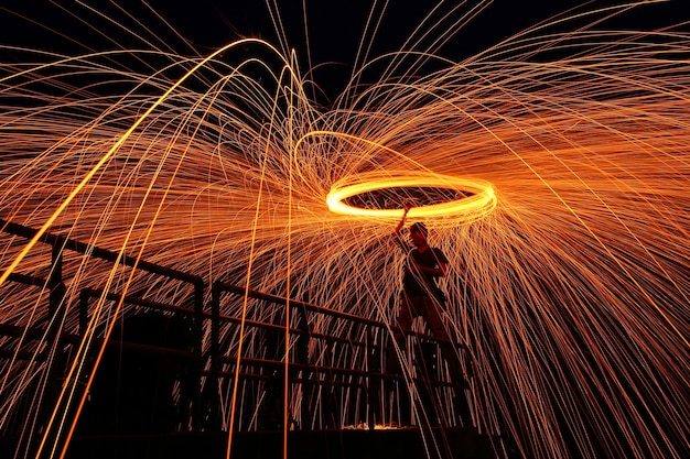 Man Spinning Fire - Fire Twirling