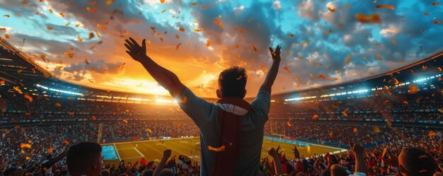 Man Standing in Front of Crowd