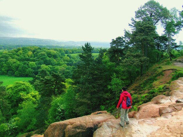 Man standing on mountain