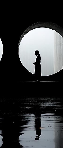 a man stands in front of a large clock that reads  the year