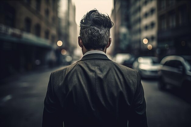 A man stands in a street looking at the camera