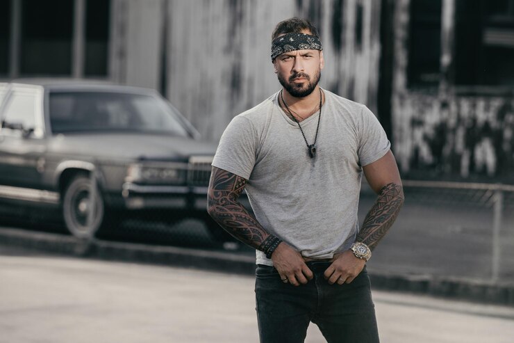 Man street gang social problem Crime man outdoor Gangster Angry guy on urban street Dangerous aggressive man Criminal city Danger american district Aggressive man on the street