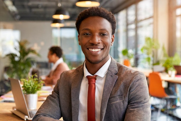 man in suit african american businessman in business office open space