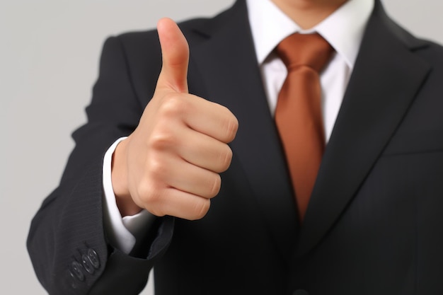 A man in a suit giving a thumbs up created with Generative Ai