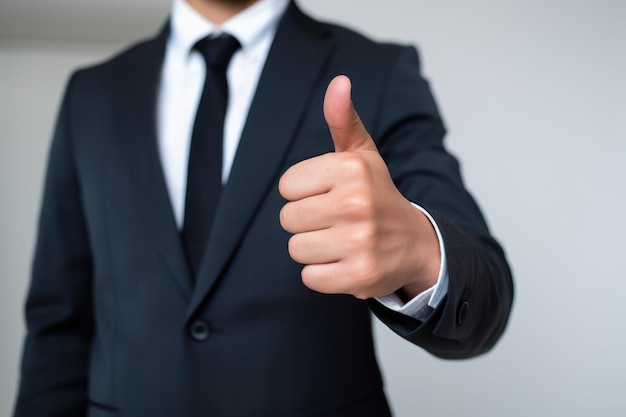 A man in a suit giving a thumbs up created with Generative Ai