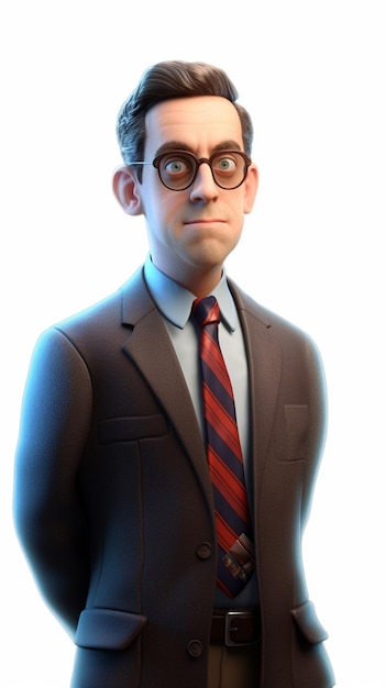 A man in a suit and glasses with the word secret on it