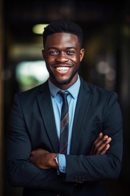 A man in a suit smiles at the camera