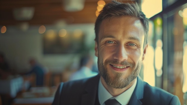 Photo a man in a suit with a beard and a tie