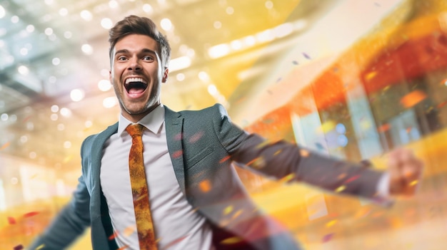 Photo a man in a suit with a smile on his face