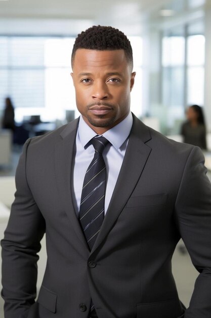 Photo a man in a suit with a tie that says  hes wearing a suit