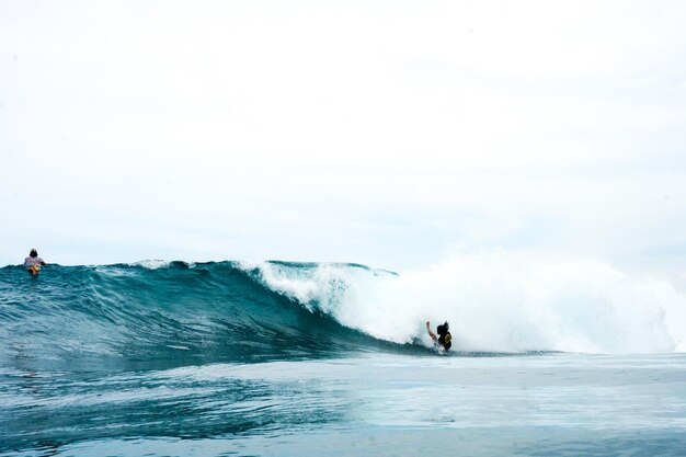 Man surfing in sea