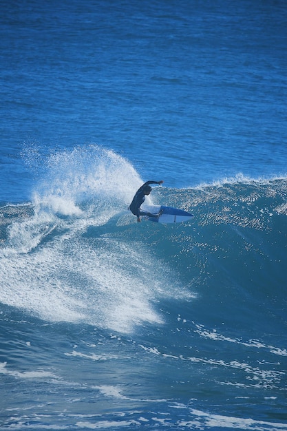 Man surfing in sea