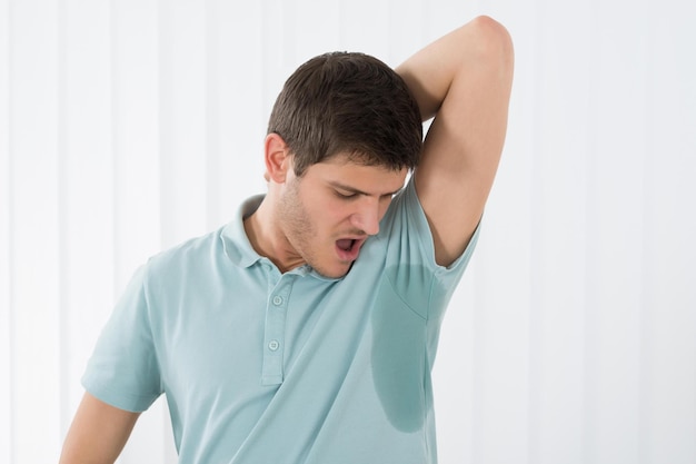 Man Sweating Very Badly Under Armpit