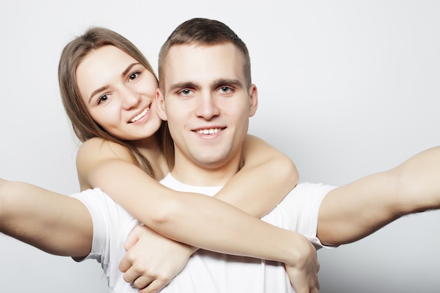 Man taking a selfie with her girlfriend