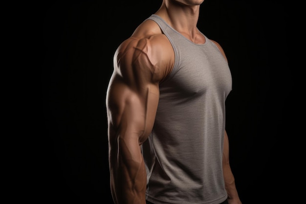 A Man In A Tank Top Posing For A Picture