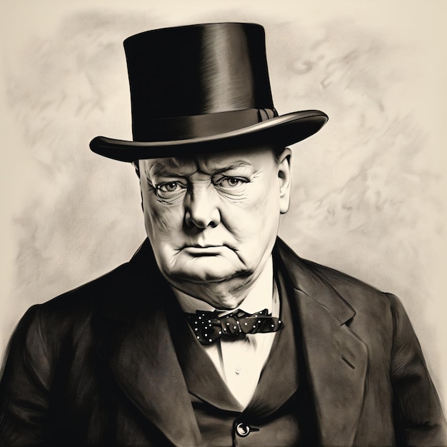 a man in a top hat and suit