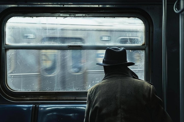 Человек, путешествующий на поезде