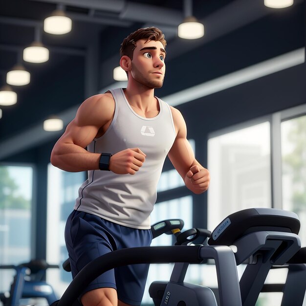 man on a treadmill