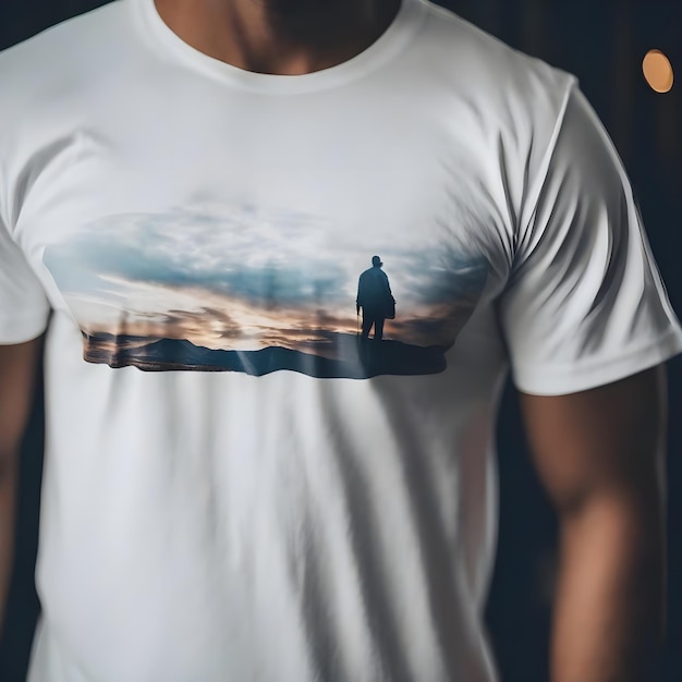 Photo man in a tshirt photo generated by ai
