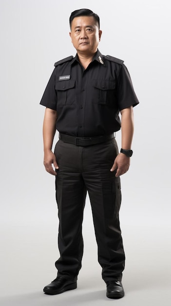 a man in a uniform posing for a picture