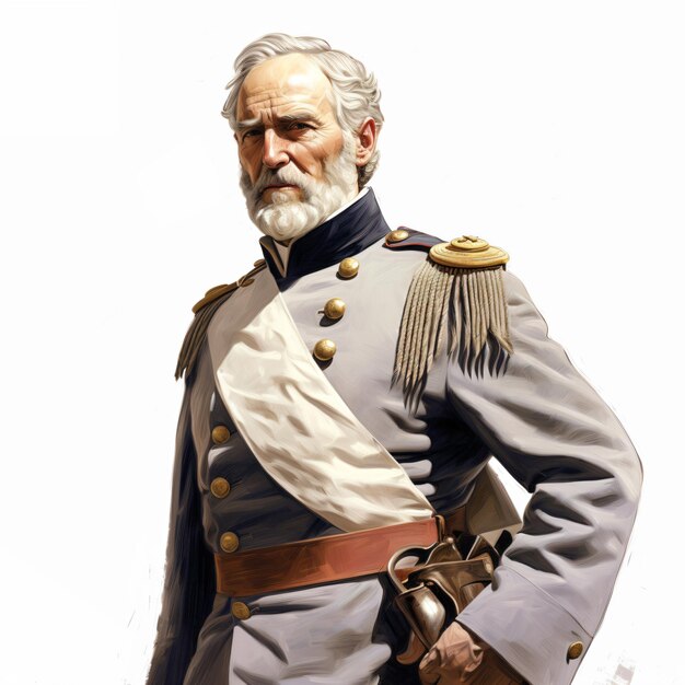 a man in a uniform with a beard and a hat