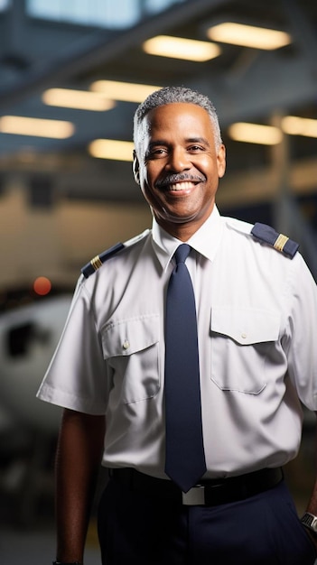 Photo a man in uniform with a smile on his face