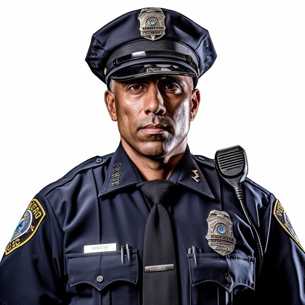 A man in a uniform with the word police on it