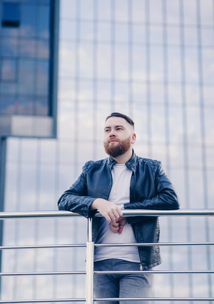 Man in urban background