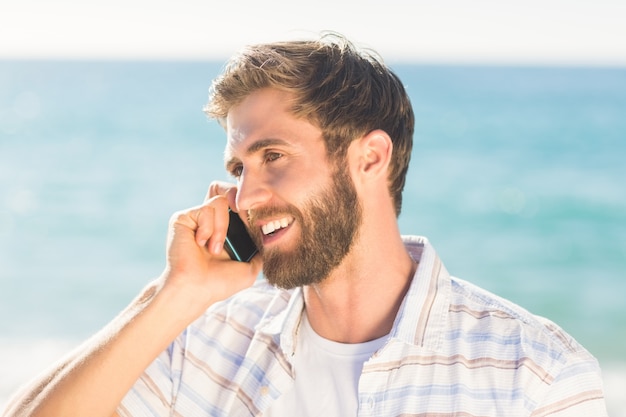 Man using his phone 