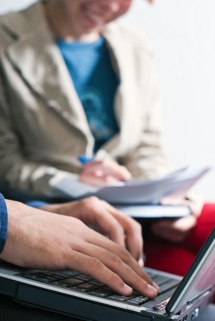 Man using laptop