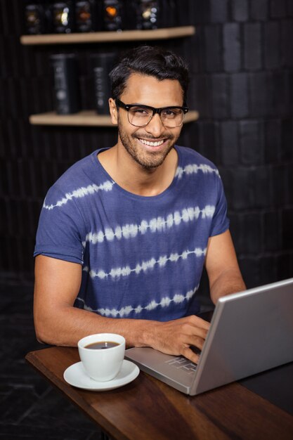 Man using a laptop