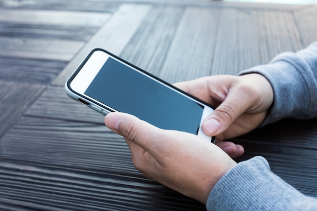 Man using a mobile phone