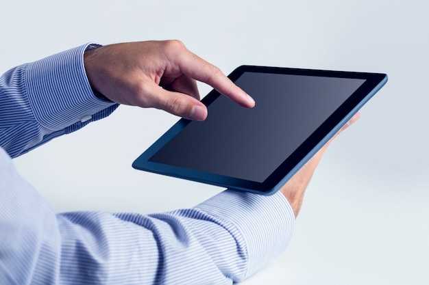 Man using a tablet pc