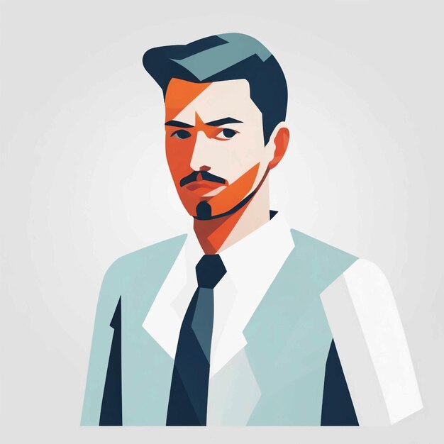 Man vector flat icon color