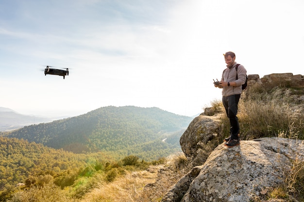 Man vliegende drone