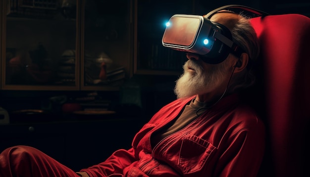 Man in vr glasses