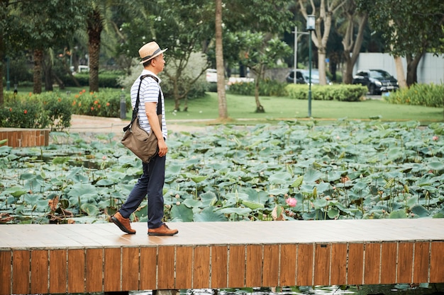 Man walking in the park