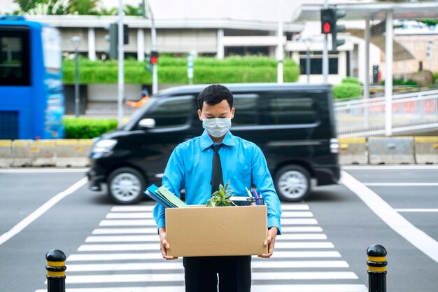 Man walking on street in city