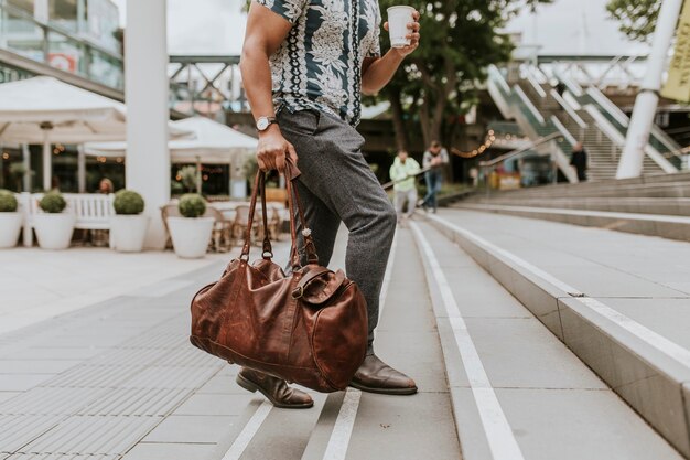 Man walking on the street of London