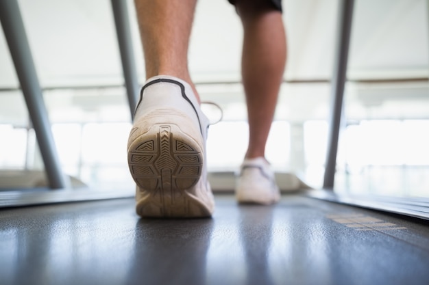 Man walking on the treadmill