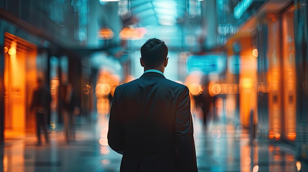 a man walks down a street in front of a sign that says quot welcome quot